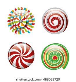 set lollipop spiral differents color design