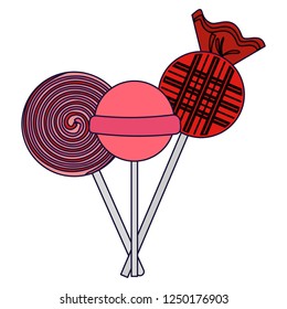 Set of lollipops