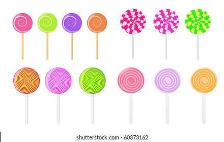 Set of lollipops