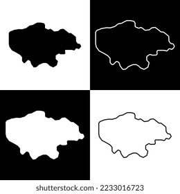 Set of London map. England, UK region map. Vector illustration.