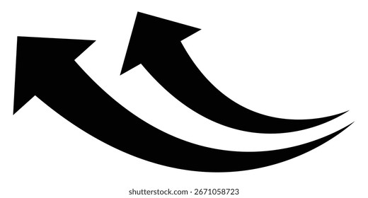 Definir vetor de seta longa em curva preta . ícone de seta curva preta definido. ícone de seta longa definido. Conjunto de setas curvas Setas curvas, setas curvas desenhadas à mão. Ícone de seta de estilo plano para o seu site, design.