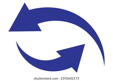 Set long blue curve arrow icon vector . blue curve arrow icon set. long arrow icon set. curve arrow vector illustration. 1111