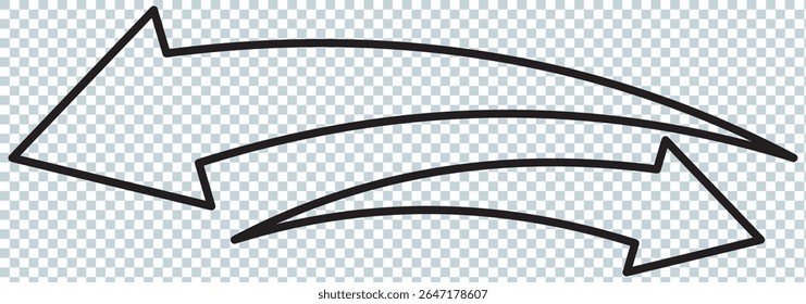 Set long blue curve arrow icon vector . blue curve arrow icon set. long arrow icon set. curve arrow vector illustration.
