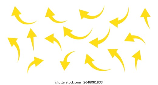 Set of long blue curve arrow icon vector . blue curve arrow icon set. long arrow icon set. curve arrow vector illustration. 