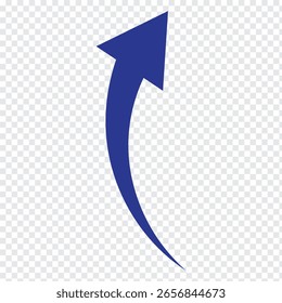 Set long blue curve arrow icon vector . blue curve arrow icon set. long arrow icon set. Vector illustration. Variety curve arrow EPS 10
