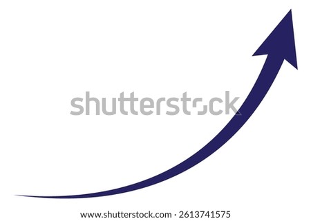 Set of long blue curve arrow icon vector . blue curve icon set. long  icon set. curve arrow vector illustration. Curved or arch arrow icon isolated