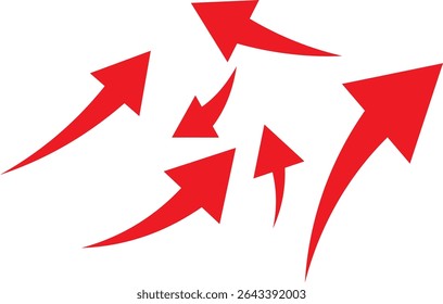Set of long blue and red curved arrow vactor icons,Two side arrow icon symbol, app and logo design, blue arrow icon, design eps 10,
