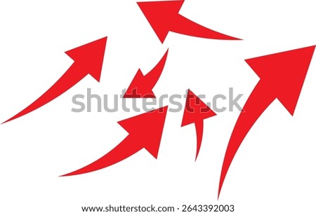 Set of long blue and red curved arrow vactor icons,Two side arrow icon symbol, app and logo design, blue arrow icon, design eps 10,
