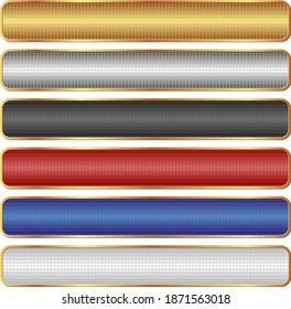 Set of Long Textured Colorful Banners
