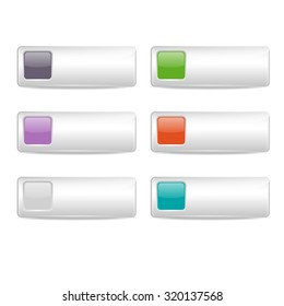 set of long web buttons
