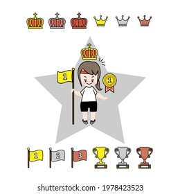 It is a set of lots of ranking icons