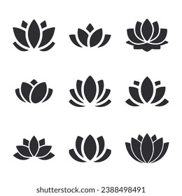 set of lotus lotus icon