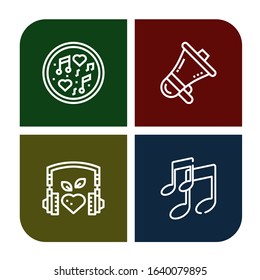 Set of loudspeaker icons. Such as Music, Megaphone , loudspeaker icons