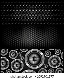 set of loudspeker banner for Poster vector Design