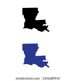 a set of Louisiana state map icons