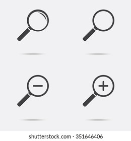 Set of loupe icon.