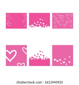 Set of Love backgound illustration vector template