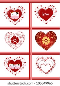 set of love collection vector
