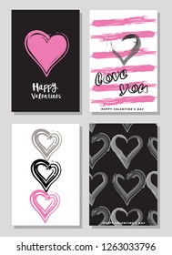 Set of love effect. Vector illustration. Greeting cards or notebook cover...