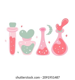 set love elixir isolated on white background