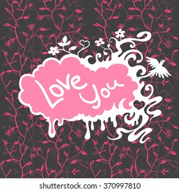 Set of love frames and design elements. Eps-8