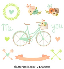 Set of love. Hand drawn