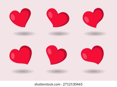 Conjunto de forma de corazón de amor