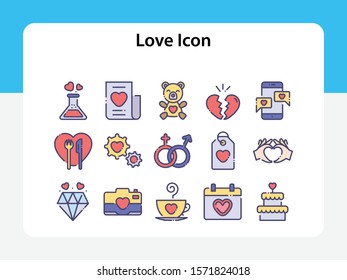 Set of in love icon