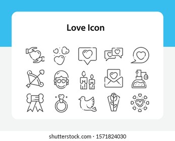 Set of in love icon