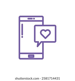 set love icons line vector illustration