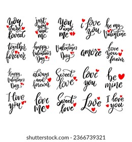 Set of love phrases, Valentines, Valentine Quote