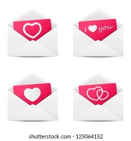 Set of love Valentine message