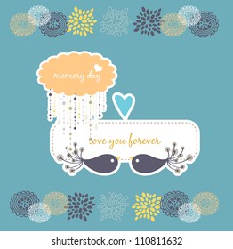set of lovely bird design