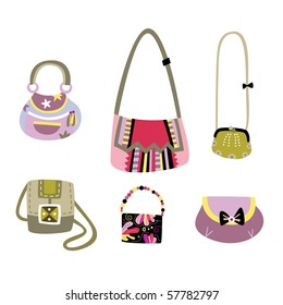 Set of lovely handbags with designs created by me.