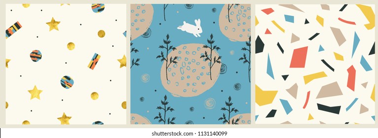 Set of lovely patterns for kids.