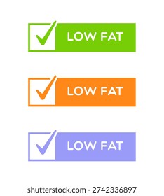 Set of Low Fat Labels