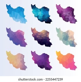 Set low poly maps of Iran