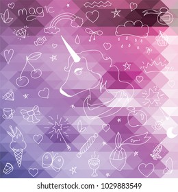 Set Ludlow on the subject of dreams and magic, the Unicorn is drawn in the heart on an abstract background.
