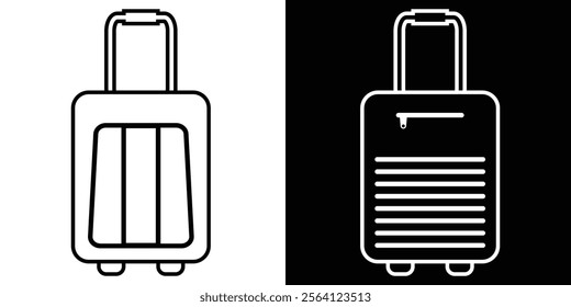 Set of luggage icons, suitcase icons set. vector illustration eps 10.