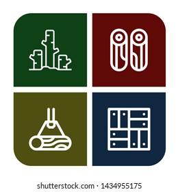 Set of lumber icons such as Deforestation, Wood, Parquet , lumber