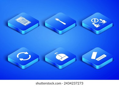 Set Lunch box, Stop plastic pollution, Bottle of liquid soap, Refresh, Disposable spoon and  icon. Vector