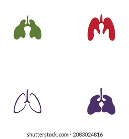 set of lungs logo illustration design template vector