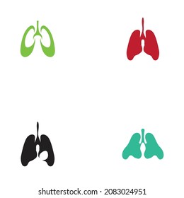 set of lungs logo illustration design template vector