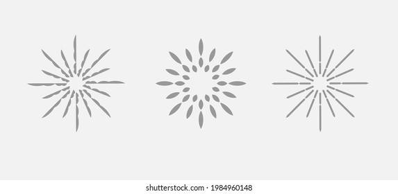 Set of luster. isolated on white background, Flat Icon Design Template, vector illustration