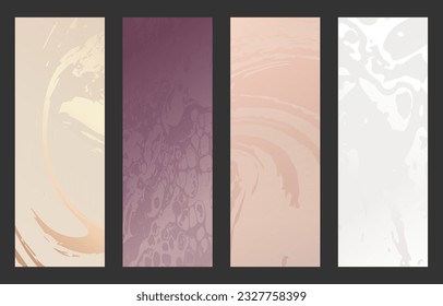 Un conjunto de exuberantes orígenes. Colección de plantillas para el diseño de postales, invitaciones, empaque, saludos. Tema premium para el diseño creativo