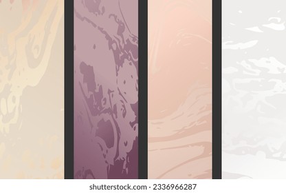 A set of luxurious backgrounds. Collection of templates for the design of postcards, invitations, packaging, greetings. Premium theme for creative design