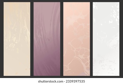 A set of luxurious backgrounds. Collection of templates for the design of postcards, invitations, packaging, greetings. Premium theme for creative design