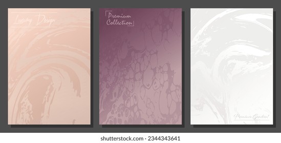 A set of luxurious backgrounds. Collection of templates for the design of postcards, invitations, packaging, greetings. Premium theme for creative design