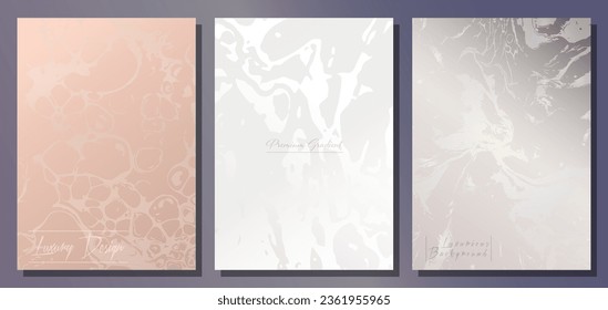 A set of luxurious backgrounds. Collection of templates for the design of postcards, invitations, packaging, greetings. Premium theme for creative design