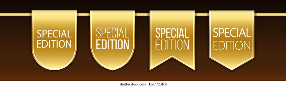 set of luxurious special edition tag for package design and label